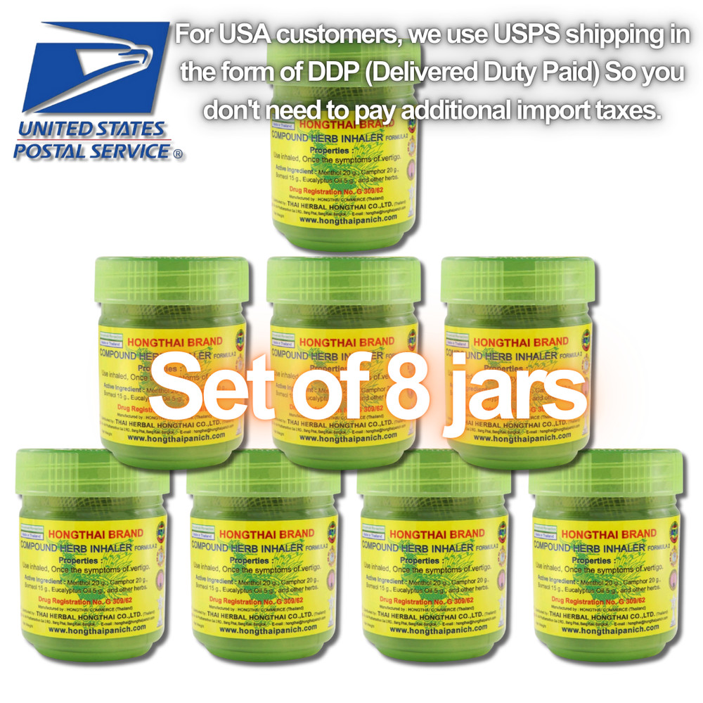 Traditional Thai Herbal Inhaler / Value Set ( Pack of 8 ) Formula 2