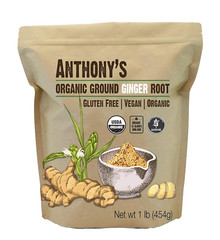 Organic Ground Ginger Root Powder Spice Non GMO Certified Gluten Free 1 lb Bag