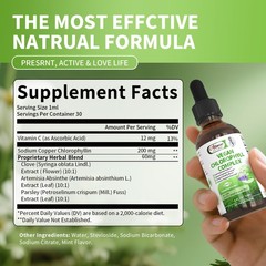 Chlorophyll Liquid Drops 200mg – Immune & Detox Support, 2 Bottles Supply