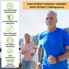 95% Pure Organic Curcumin Powder – 1500mg of Turmeric Extract Buffered