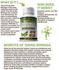 Organic Moringa Oleifera Leaf Supplement 60 PILLS Natural Immunity Weigh Loss