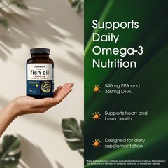 NatureBell Omega-3 Fish Oil 3000mg 240 Softgels EPA DHA – 80 Servings