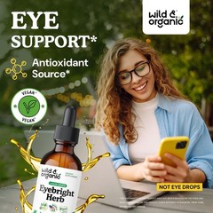 Organic Eyebright & Saffron Herbal Tinctures 2 fl oz – Natural Eye Support & Wel