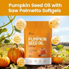 Aceite de Semilla de Calabaza con Saw Palmetto 3000mg Próstata y Cabello