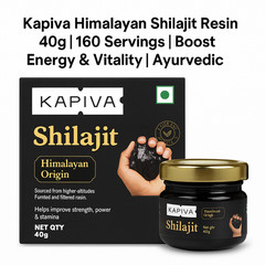 Kapiva Himalayan Shilajit Resin 40g | 160 Servings | Boost Energy & Vitality |