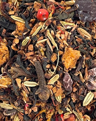 Christmas Fire Herbal Tea (Festive, Chocolate, Holidays, Honeybush, Apple) A+