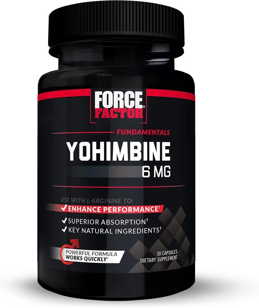 Force Factor Yohimbine Supplement for Men, Yohimbe Bark Extract – 30 Capsules