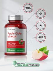 Apple Cider Vinegar Capsules | 1800mg | 150 Pills | Non-GMO | by Horbaach