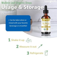 LIQUIDHEALTH Mullein Leaf Extract Drops 2 fl oz Organic Respiratory Support
