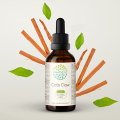 HerbEra Cat’s Claw Alcohol-FREE Tincture, Wildcrafted (Uncaria Tomentosa)