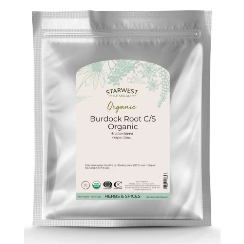 Starwest Burdock Root C/S Organic 1 lb. 8/2027