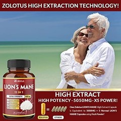 Mushroom Complex Supplement 5050mg Per Pill, 90 Caps, 11 Blend Lions Mane Reishi