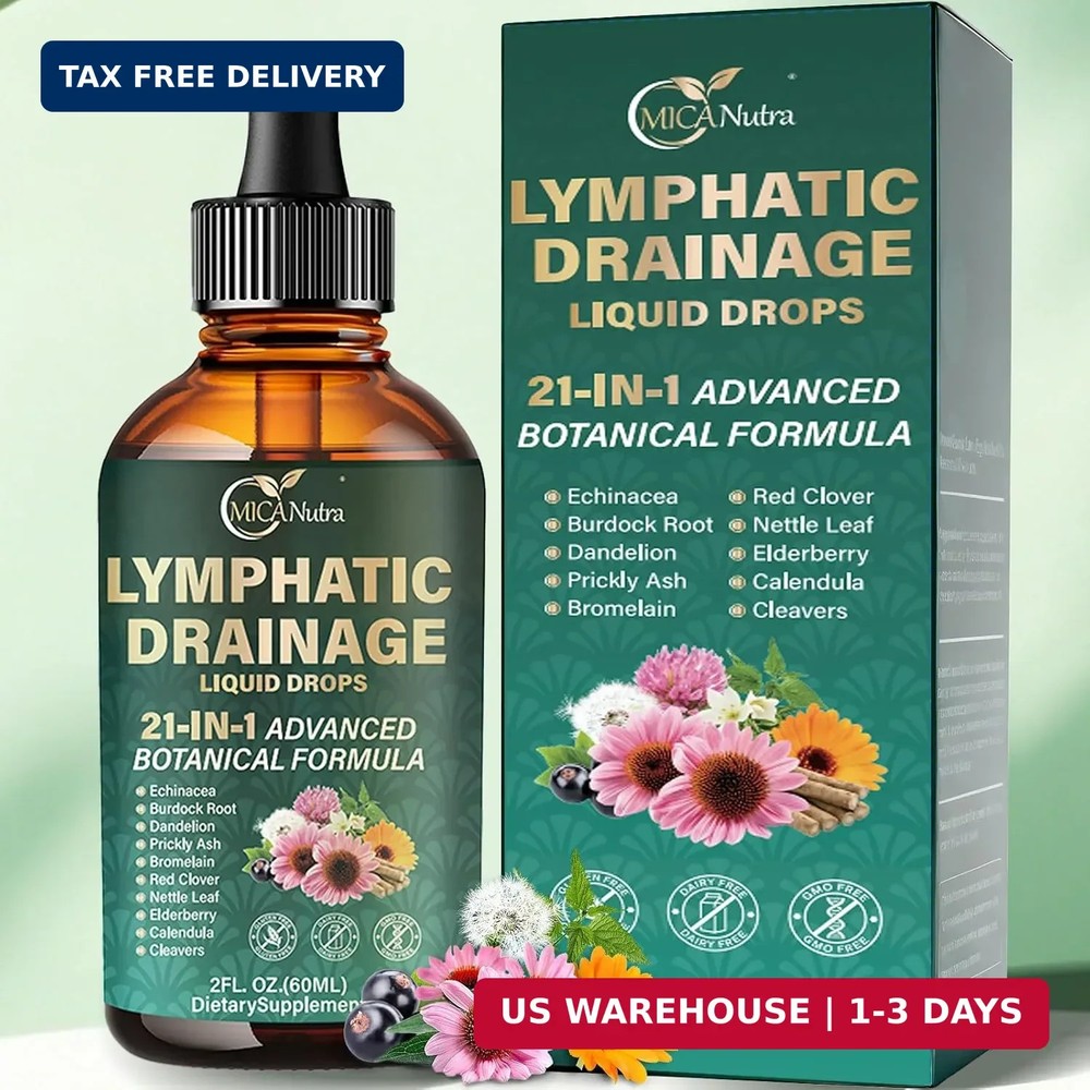 21- in-1 Lymphatic Drainage Drops for Liposomal, Immune & Lymph System Support S