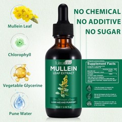 Mullein Drops for Lungs, Mullein Leaf Extract for Lungs, Natural Mullein Herbal