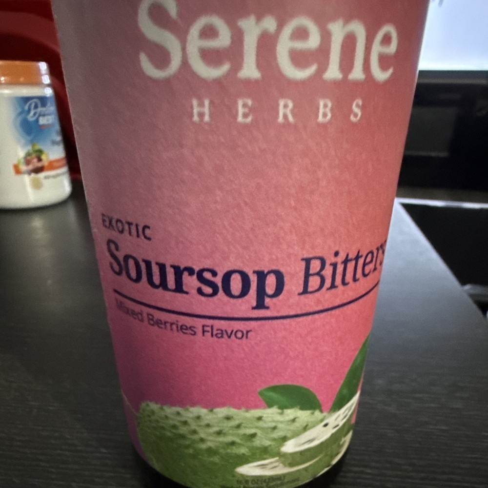 Serene Herbs Soursop Bitters Liquid Mixed Berries Vegan 16 fl oz