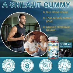 Pure Himalayan Shilajit Gold Gummies 3000mg With Ashwagandha Gokshura