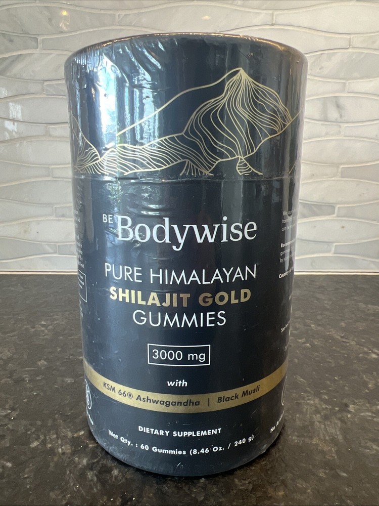 Be Bodywise Pure Himalayan Shilajit GOLD Gummies 3000mg Exp 3/2026 – New/Sealed!