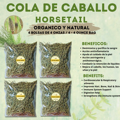 Cola de Caballo Entero Horsetail 1 Lb(4-4oz)453g. Combate retencion de liquidos