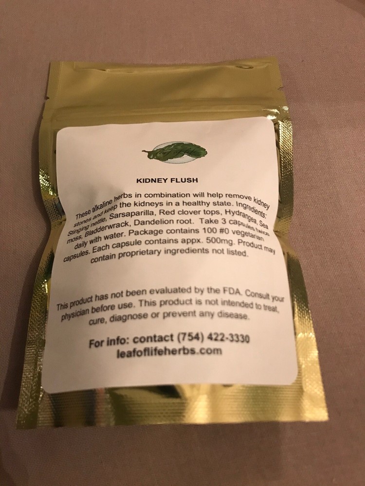 Kidney Flush, removes toxins, impurities, stones. Alkaline herbs vegan capsules