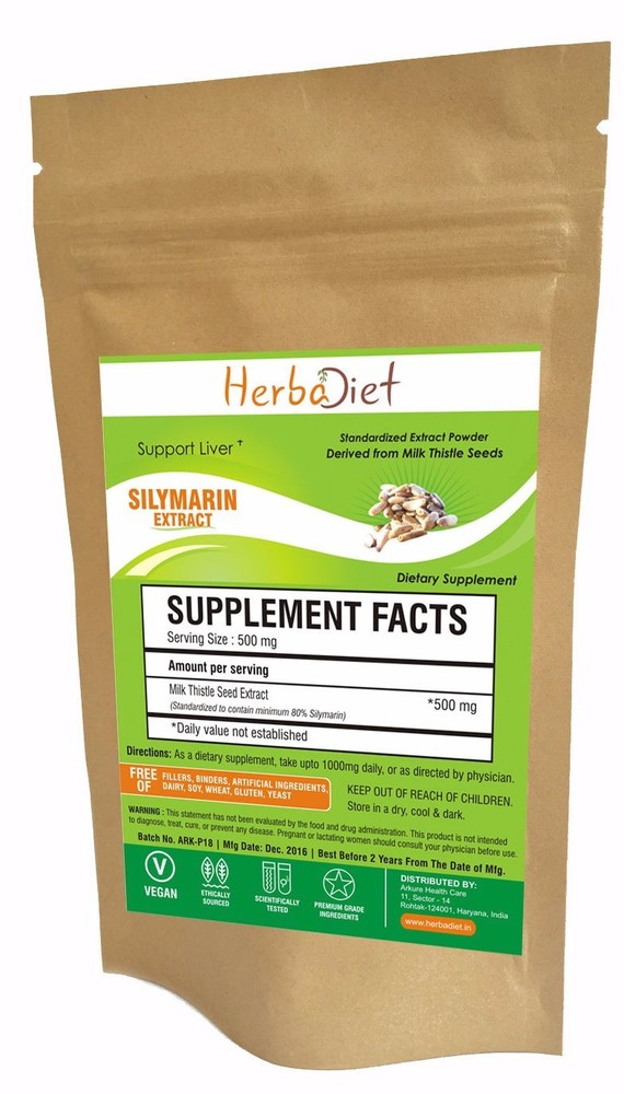 Milk Thistle Extract Silymarin 80% Powder Liver Health Detoxification Detox