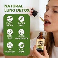 60ml Organic Wild Mullein & Ginger Drops – Comfortable Breathing with Every Dose