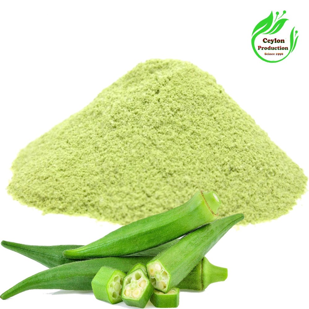Okra Powder Natural Herbal Ground Fine Dried Lady Finger Vegetable Organic