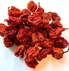 Ceylon Sun Dried Carolina Reaper 100 Pods 100% Pure Organic Free Shipping