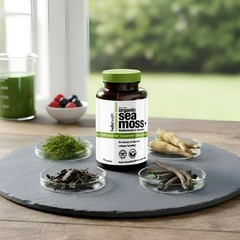 Irish Sea Moss Capsules Wildcrafted Sea Moss Burdock Root | Bladderwrack Preb…