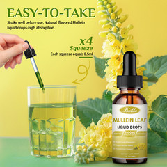 Natural Mullein Extract Liquid Drops for Lungs Cleanse Respiratory Support