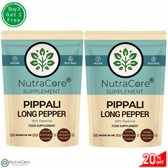 Pippali Capsule (Long Pepper)-6000mg (90%Piperine)-Heartburn &Indigestion-90Caps