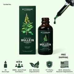 Mullein Drops Designed for Lungs Designed for Res and Lung Mullein Leaf Extract