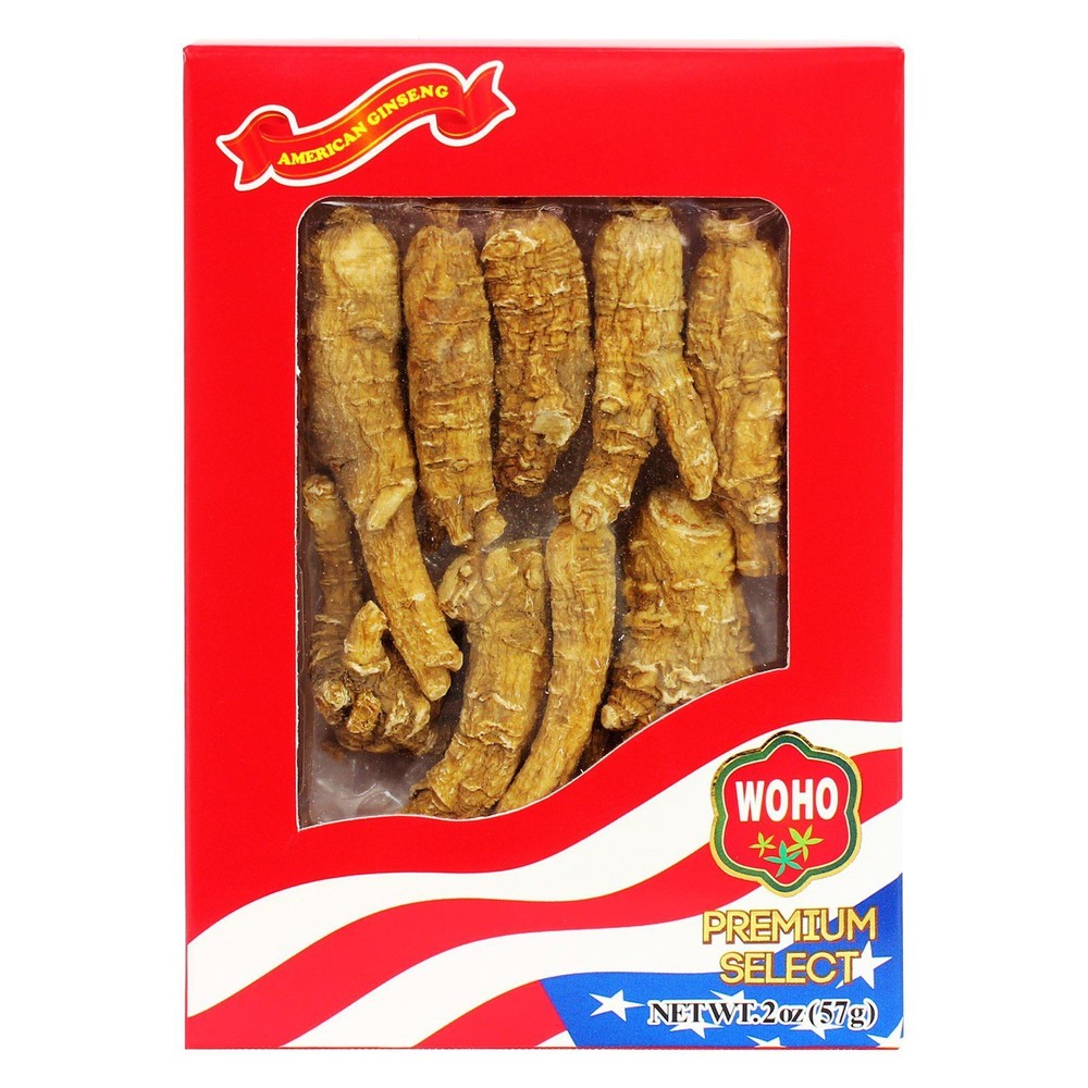 WOHO Cultivated American Ginseng 1322 Half Short Medium 2 oz Box