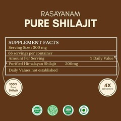 Rasayanam Pure Original Himalayan Shilajit Resin 20gm Improve Strength & stamina