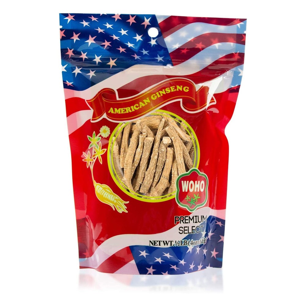 WOHO Cultivated American Ginseng 1214 Prong Large 4 oz Bag