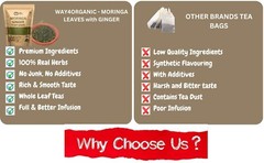 Moringa Tea with Ginger 8 oz, Boost Immunity, Aid in Digestion(2 Pack)