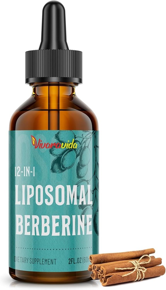 Berberine HCl Drops Supplement – Liposomal Berberine HCl Liquid- 2 fl oz