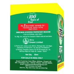 Pack Of 5 Zandu Balm 50 ml Each (Total 250ml)