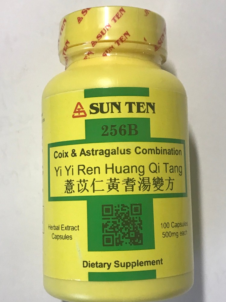 SUN TEN – Coix & Astragalus Combination/Yi Yi Ren Huang Qi Tang, 256B, Capsules