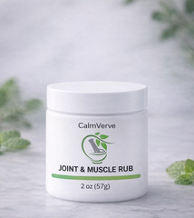 Organic Joint and Muscle Rub Balm | Herbal Massage Comfort | Essential Oil Blend