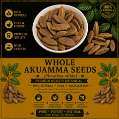 Whole Akuamma Seeds Picralima nitida Premium Herbal Seeds Wild Crafted | Africa