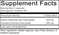 360 Sodium Bentonite Clay & Activated Charcoal Capsules 1000mg – Buy More + Save