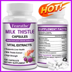MILK THISTLE CAPSULES-Supports Liver Health Milk Thistle Extract,Detox