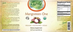Gopals 100 % PURE Organic MANGOSTEEN ONE Juice Liquid Superfruit 32oz Glass