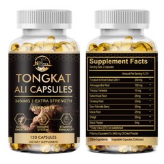 Tong-kat Ali LONGJACK PASAK BUMI GRADE A ROOT EXTRACT SUPPLEMENT 200:1 120 Caps