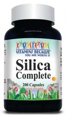 Silica Complete 500mg Coral Calcium 500mg 200Caps Horsetail Equisetum Arvensa