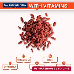 Roots Circle USDA Organic Dried Goji Berries 14.1oz Jar 1 Pack | Bulk Supply of