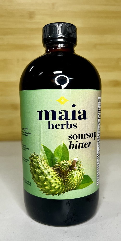 BRAND NEW Maia Herbs Soursop Bitters Liquid 16oz – Premium Holistic Immune Boost