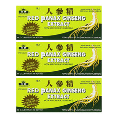 Red PANAX Ginseng Extract 12 years old Roots 6000 Mg Premium 3 Boxes 90 Bottles