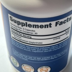 Nutricost Magnesium Glycinate Capsules (90 Capsules, 210 mg Per Serving)