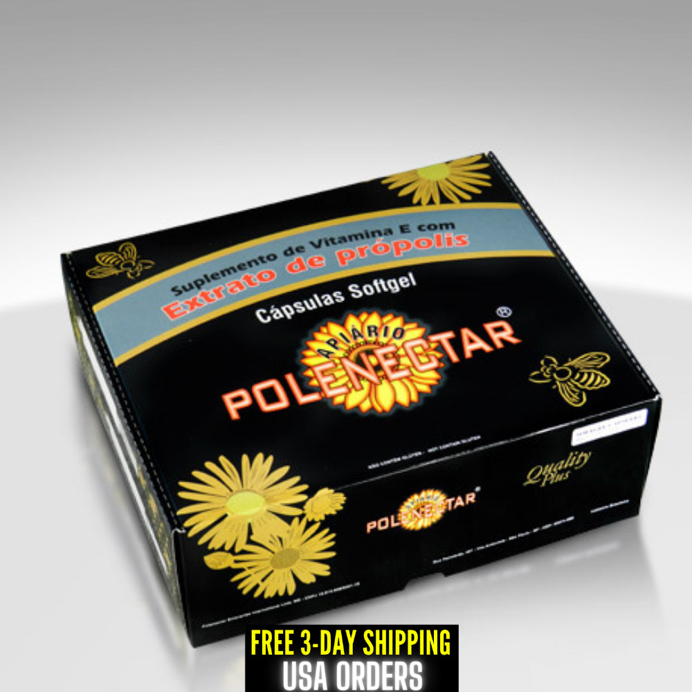 POLENECTAR Propolis Extract & Vitamin Brazilian Green E 16 box x 60 Softgel Caps